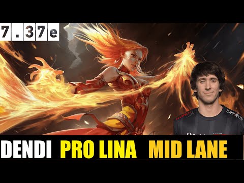 DENDI [LINA] MID 7.37E- DOTA 2 HIGHEST MMR MATCH#dota2   #dota2gameplay #dendi