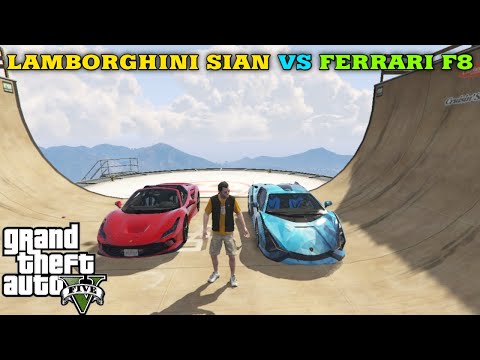 LAMBORGHINI SIAN VS FERRARI F8 || WHO WILL 🏆WIN ! GTA5 GAMEPLAY