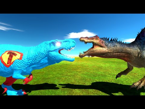 Superman vs Fake Superman T REX - Animal Revolt Battle Simulator