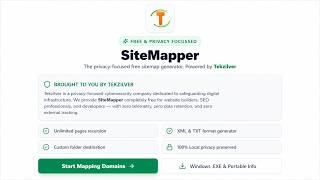 Sitemapper V1.0.0 XML, TXT, HTML, CSV, GZ Sitemap Generator, by Tekzil