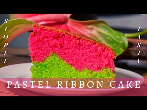 Perfect Ribbon Cake recipe | Tasty And Simple Recipe|Colored