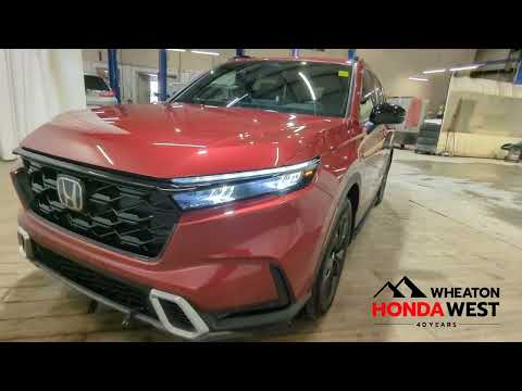 2025 Honda CR-V Hybrid Touring AWD in Red for sale at Wheaton Honda West in Calgary, AB