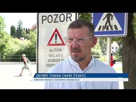 Dopravní uzavírky v Českém Krumlově, náhled videosekvence
