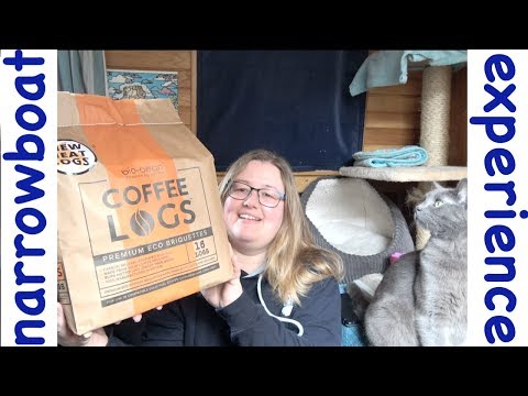 How to keep warm on a canal narrowboat  | Reviewing Coffee Logs from Bio-Bean