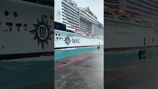 MSC Virtuosa backing into Tortola