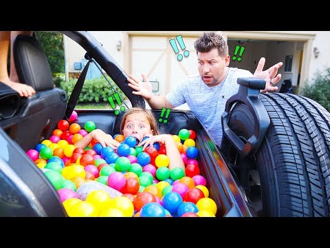 WE TURNED JESSE'S NEW CAR INTO A BALL PIT!!