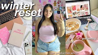 WINTER RESET ⛸️❄️ getting productive, healthy habits, self care & pinterest board