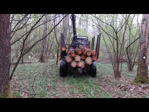 Zrywka w cieżkim :) drzewostanie,Belarus 952+Palms 655