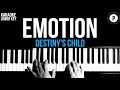Destiny's Child - Emotion Karaoke SLOWER Acoustic Piano Instrumental Cover Lyrics LOWER KEY