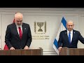Jerusalem Israel Joint Statement With The Prime Minister Of Israel Benjamin Netanyahu