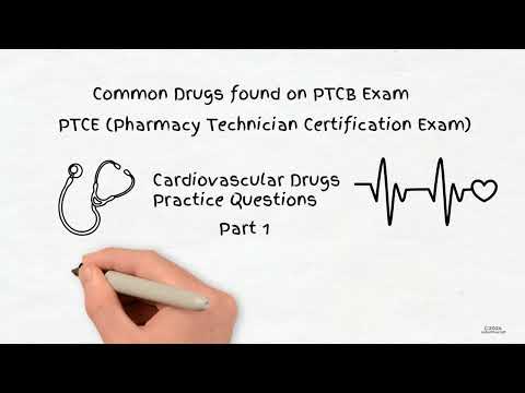 PTCB Practice Test Questions - Review Cardiovascular Drugs in Top 200 Drugs List PTCE Exam Test Prep