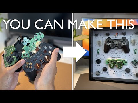 Framed Playstation Dualshock Controller Art: DIY on a budget! #playstation #dualshock #ps5