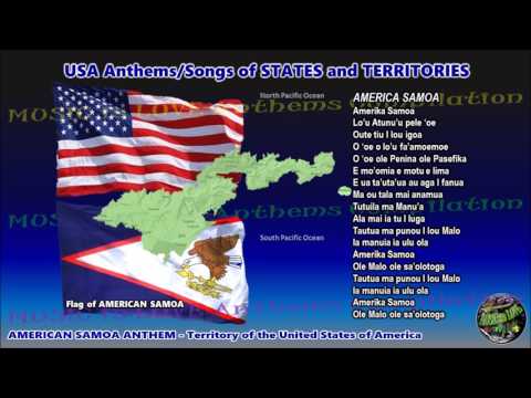 American Samoa Anthem AMERIKA SAMOA with music, vocal and lyrics