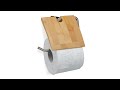 Toilettenpapierhalter Bambus Braun - Silber - Bambus - Metall - 16 x 17 x 3 cm
