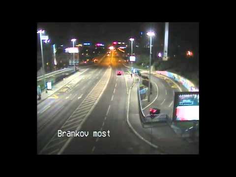 Brankov most, snimak udesa Luke Jovanovića (1. snimak)