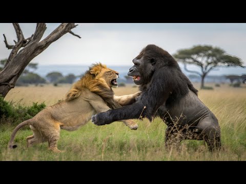 LION vs GORILLA - WHO WINS THIS FIGHT?