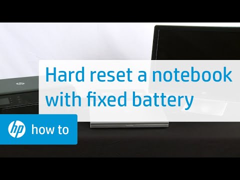 How to Hard or Force Reset a Fixed Battery Hp Notebook