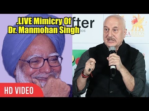 Anupam Kher .LIVE Mimicry Of Manmohan Singh | The Accidental Prime Minister