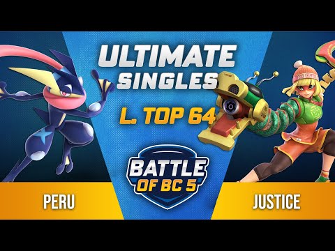 Peru (Greninja) vs Justice (MinMin) - Ultimate Singles Losers Top 64 - Battle of BC 5