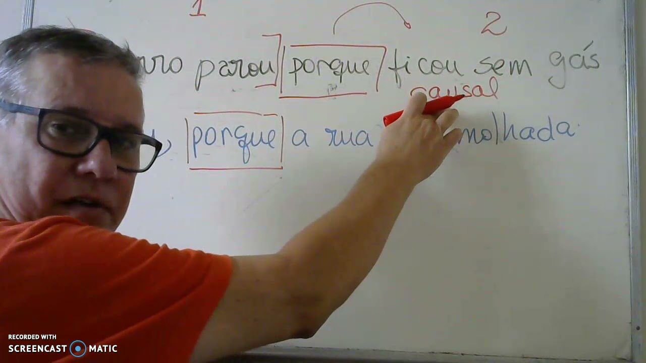 Diferenças entre oração causal e oração explicativa.