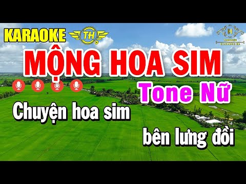 Mộng Hoa Sim Karaoke Tone Nữ ( Cm ) Nhạc Sống Dễ Hát | Trọng Hiếu