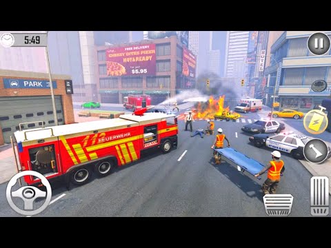Firefighter emergency rescue hero 911. How to play firefighter truck driving rescue game. Android.
