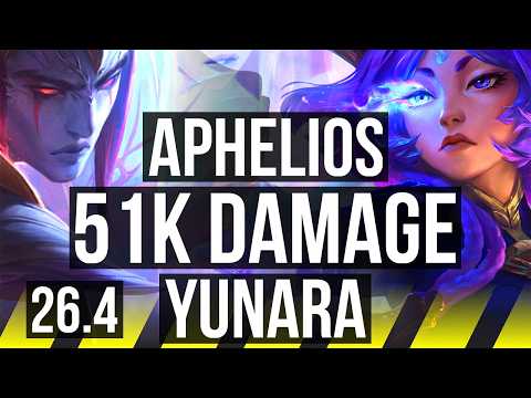 APHELIOS & Thresh vs YUNARA & Pantheon (ADC) | 51K damage | KR Challenger | 26.4
