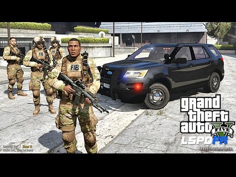 GTA 5 LSPDFR 0.3.1 - EPiSODE 319  - LET'S BE COPS - FIB SWAT (GTA 5 PC POLICE MODS) BANK ROBBERY