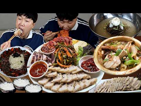 [야식이] 50년전통..오징어보쌈 냉면 꼬막무침소면 묵고 동태탕에 밥까지 말아 먹었습니다
