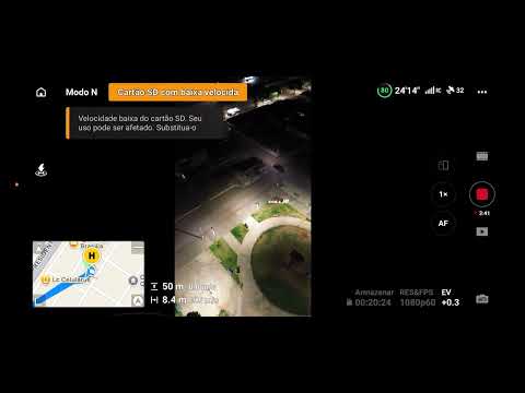 Voo noturno na cidade de vila boa - goias