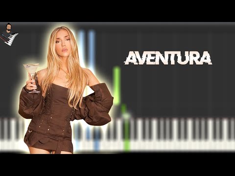 ZABDIEL & Ana Mena - AVENTURA | Instrumental Piano Tutorial / Partitura / Karaoke / MIDI