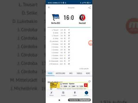 freundschaftsspiel Hertha BSC gegen Neustadt 16:0