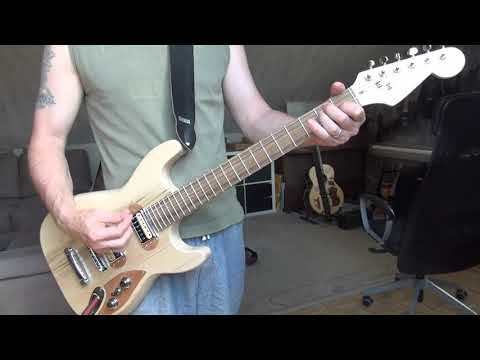 Meine selbstgebaute E-Gitarre mit dem Rockinger Dream Team Pickup Set