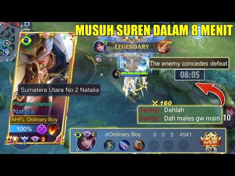 TUTORIAL NATALIA ROAM BIKIN LAWAN SUREN DALAM WAKTU 8 MENIT | Top Global Natalia Gameplay - MLBB