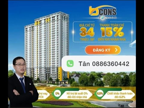 Căn hộ Bcons Plaza Làng Đại học, 1PN 1,3 tỷ, 2PN 51m2 1,65 tỷ, căn góc 51m2 2PN