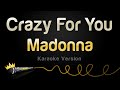 Madonna Crazy For You Karaoke Version