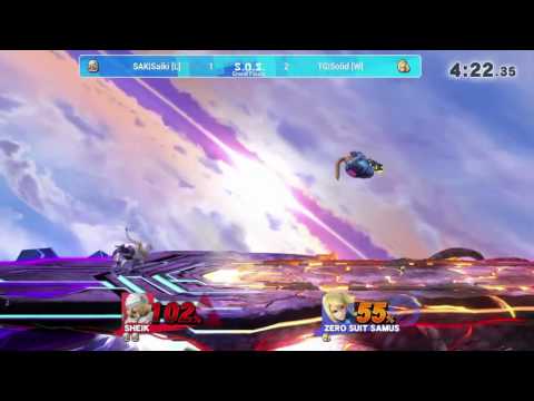SOS13 Grand Finals - SAK|Saiki (Sheik) vs TG|Solid (Zero Suit Samus)