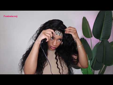 Water Wave Lace Front Wig 20inch Peruvian Virgin Hair Pre Plucked