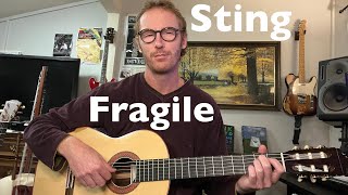 How to Play Sting - Fragile on Guitar | Demo