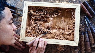 How to carve a Glowing Deer - Expecto Patronum Wood Carving