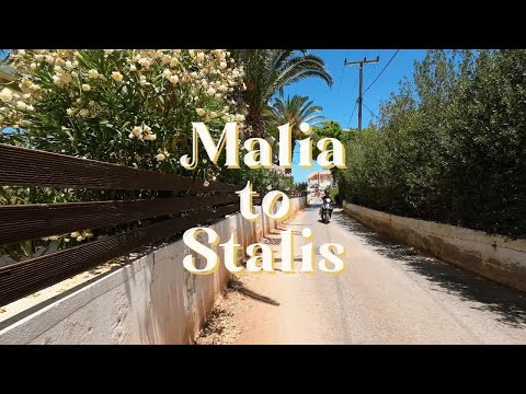 Malia to Stalis 4K Walking Tour