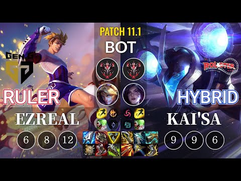 GEN Ruler Ezreal vs KT HyBriD Kai'Sa Bot - KR Patch 11.1