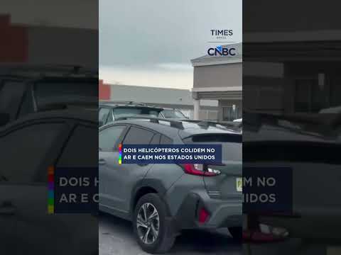 Dois helicópteros colidem no ar e caem nos EUA #shorts