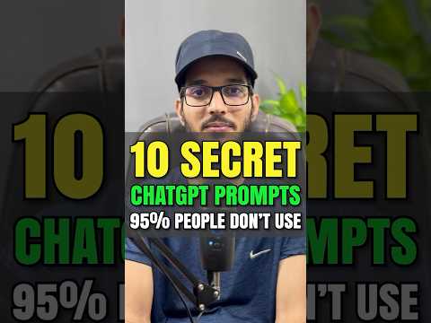 10 Secret ChatGPT Prompts that 95% People Don't Use #secrets #chatgpt #prompt #hafizmugheera #shorts