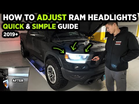 HOW TO ADJUST RAM HEADLIGHTS 2019+ QUICK AND SIMPLE GUIDE!