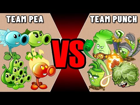 PVZ 2 | Team PEA vs PUNCH "Team vs Team" Who Will Win?