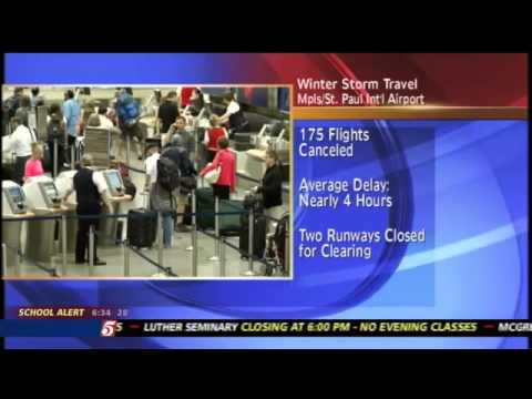 Trains and Planes Impacted by Winter Storm in Minn.