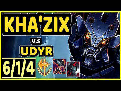 AGURIN (KHA'ZIX) vs UDYR - 6/1/4 KDA JUNGLE CHALLENGER GAMEPLAY - EUW