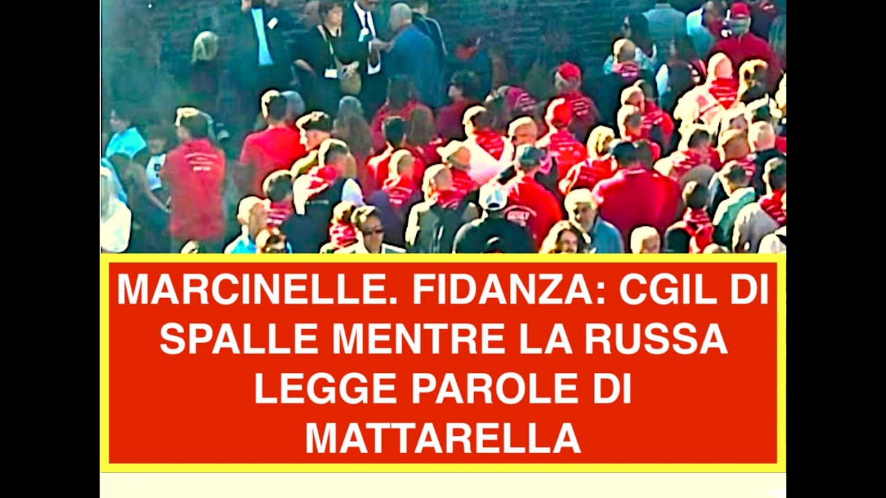 MARCINELLE. FIDANZA: LA CGIL DI SPALLE MENTRE LA RUSSA LEGGEVA LE PAROLE DI MATTARELLA