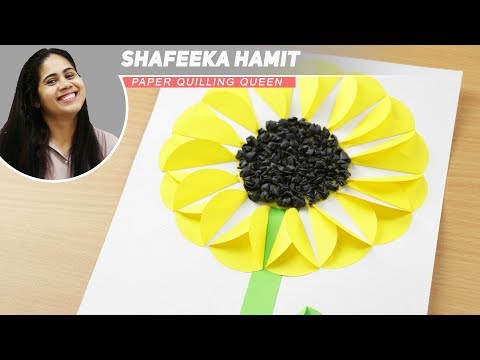 Easy Way To Make Beautiful Paper Sunflower - Paper Craft - Paper Flower - DIY Home Decor